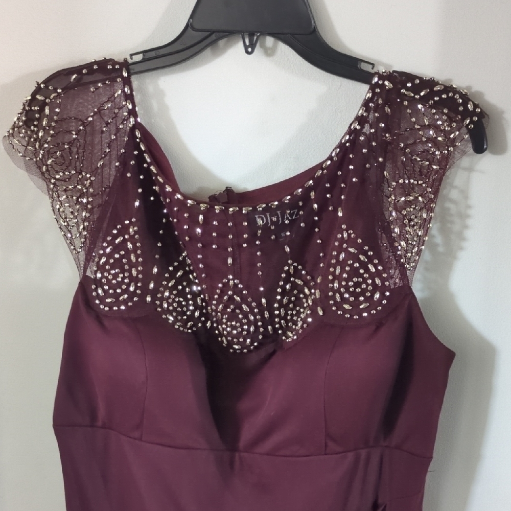 Chic Plum Beaded Dress